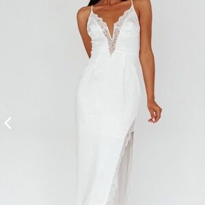 White Lace Dress and Robe